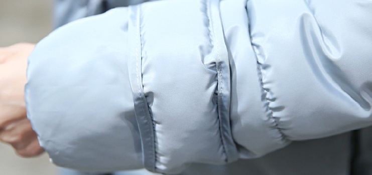 พรีออเดอร์ - เสื้อกันหนาวสไตล์เกาหลีบุนวม Pre - CT728 (สีฟ้า)