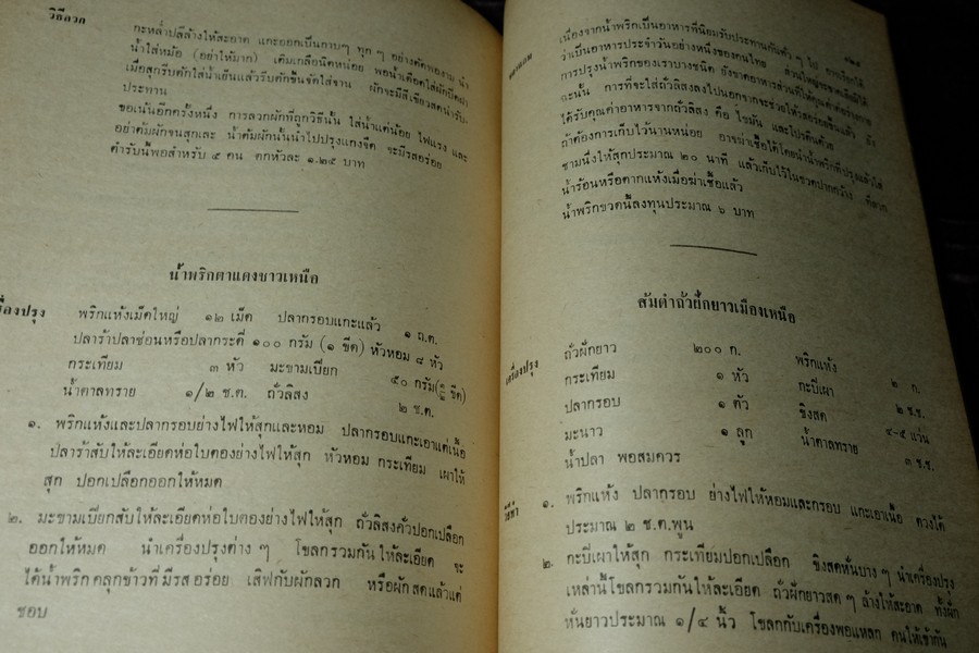 ตำรับอาหารไทย-เทศ โดย สมาคมคหเศรษฐศาสตร์ พิมพ์ในงานชุมนุมเเม่บ้าน ปี 2513