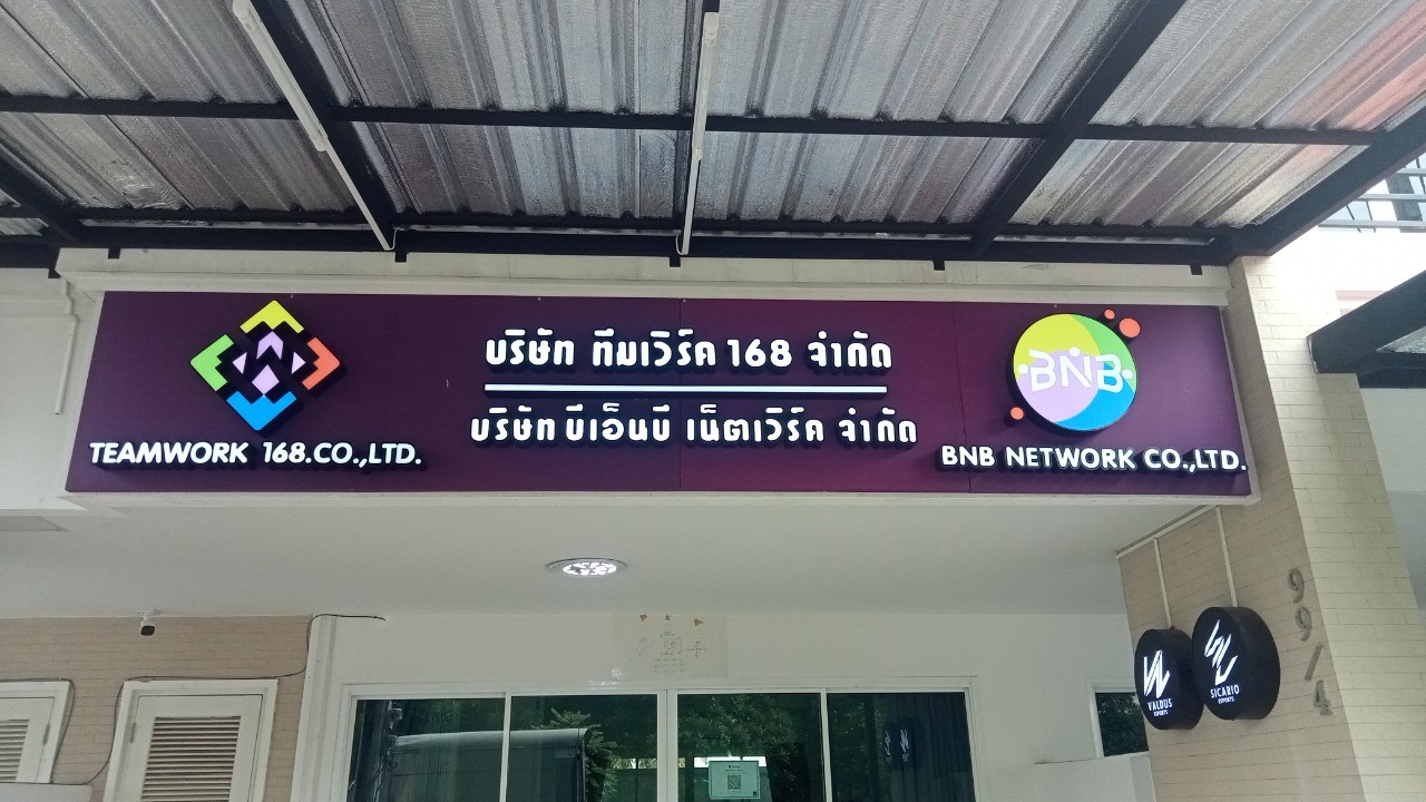 ป้ายกล่องไฟตัวอักษร