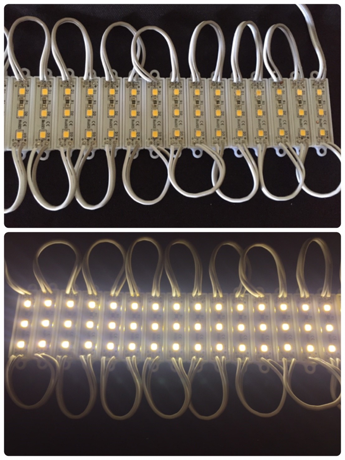 ไฟ LED 3LED 2835-0.36w (แบบสั้น) สำหรับงานป้ายตัวอักษร