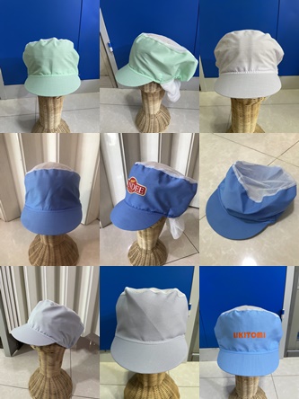 หมวกคลุมผมตาข่ายบน หมวกแม่ครัว หมวกตาข่าย หมวกกุ๊ก หมวกโรงงาน มีทั้งผ้าโซล่อนและผ้าโทเร