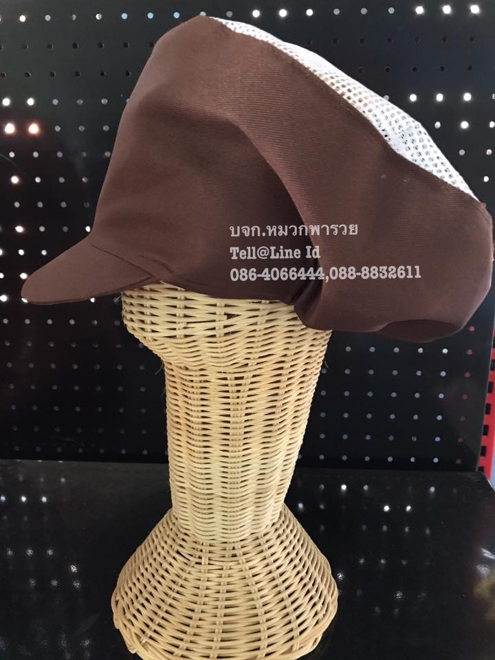 หมวกคลุมผมตาข่ายบน หมวกแม่ครัว หมวกตาข่าย หมวกกุ๊ก หมวกโรงงาน มีทั้งผ้าโซล่อนและผ้าโทเร