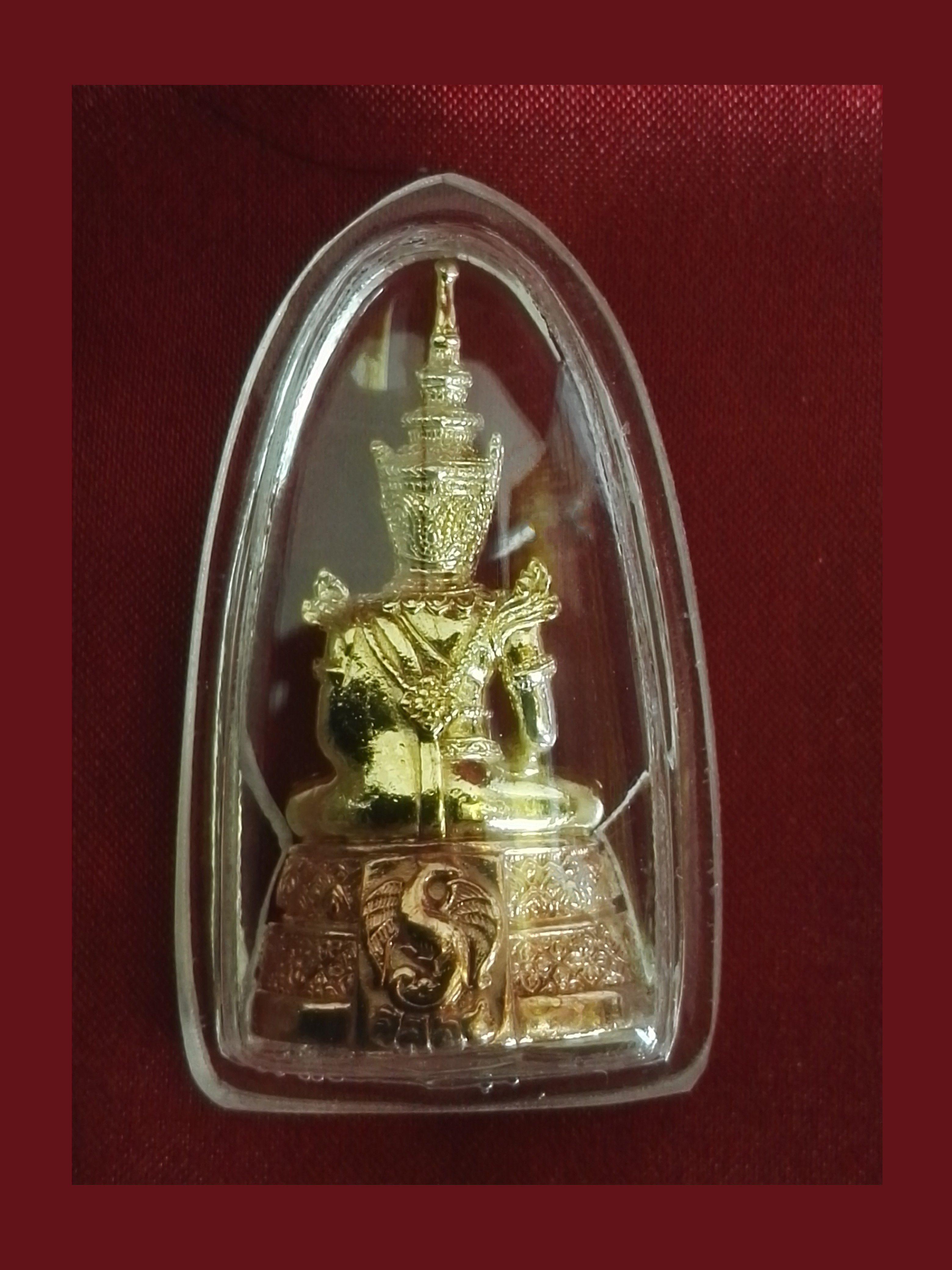พระแก้วมรกตฤดูร้อน กรมสรรพสามิต เนื้อเงิน ชุบ 3 กษัตริย์