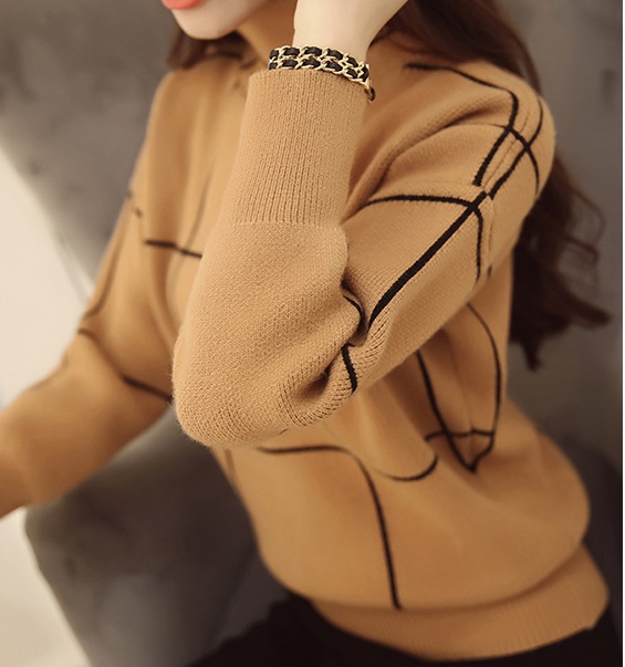 สินค้าหมด - เสื้อไหมพรมแขนยาว ST146 (สีน้ำตาล)