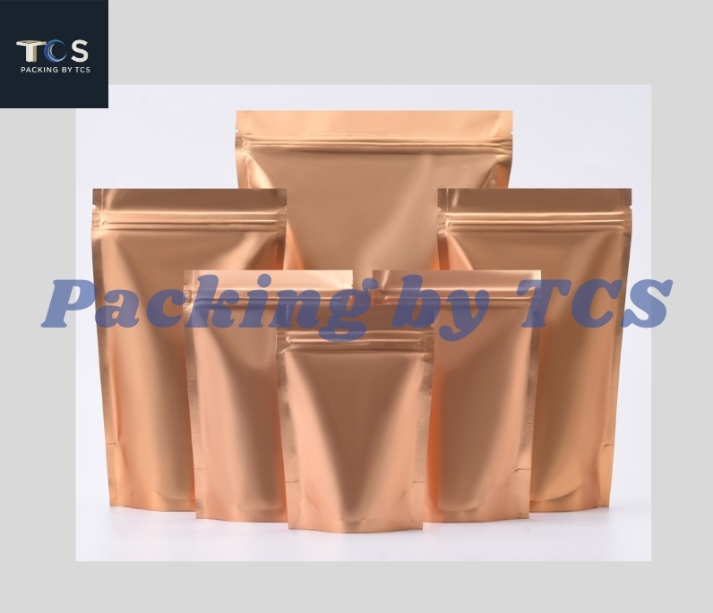 ถุงฟอยล์ซิปตั้งได้ สีด้าน (เมทัลไลท์)