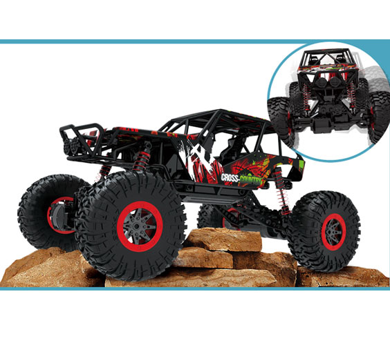 รถไต่หินบังคับวิทยุ Crazy Suv Rock Crawler สเกล 1:10.