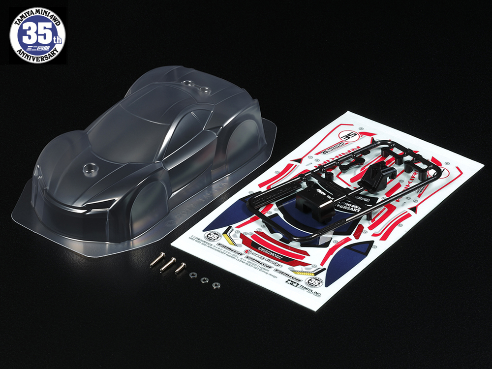 Mini 4WD 35th Anniversary Raikiri Clear Body Set