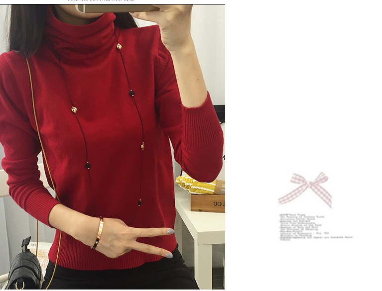 พรีออเดอร์ - เสื้อไหมพรมแขนยาว Pre - ST688 (สีแดง)