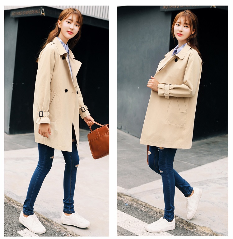 พร้อมส่ง - Trench Coat เสื้อโค้ท CT221 (สีเบจ)