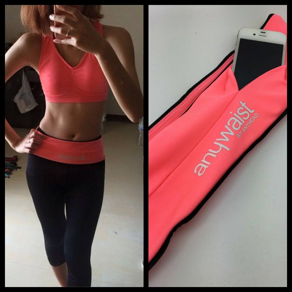 Anywaist สายคาดเอวนักกีฬา สีชมพูพาสเทล (PEACH)