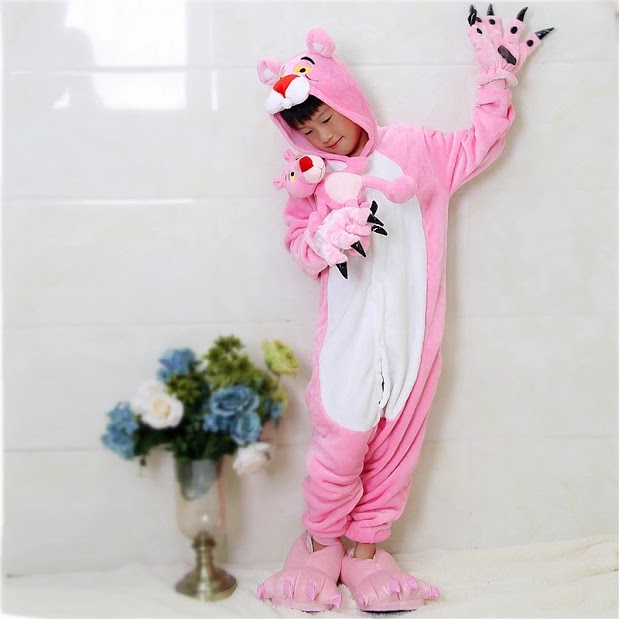 ชุดนอนมาสคอต / แฟนซี เด็ก เสือ พิ้งแพนเตอร์ pinkpanther