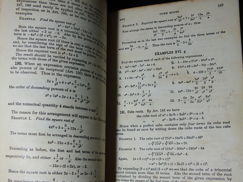 A School Algebra with answer by H.S.HALL & Key to HALL'S School Algebra by L.W.GRENVILLE ปกแข็ง 2 เล่ม ปี 1970 / 1956