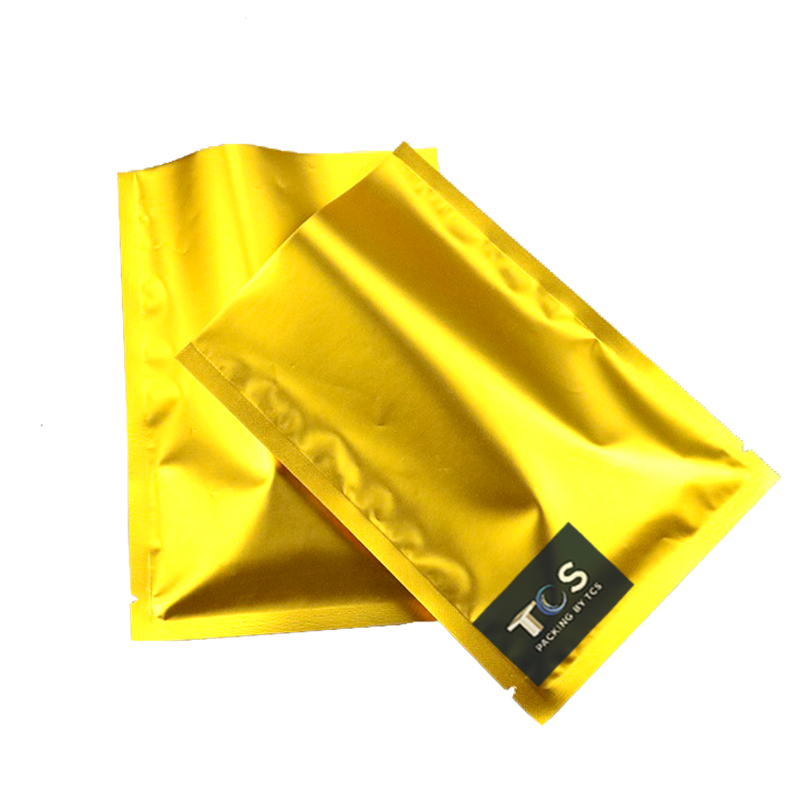 ถุงแบนฟอยล์สีเงาต่างๆ ซีล 3 ด้าน (เมทัลไลท์)