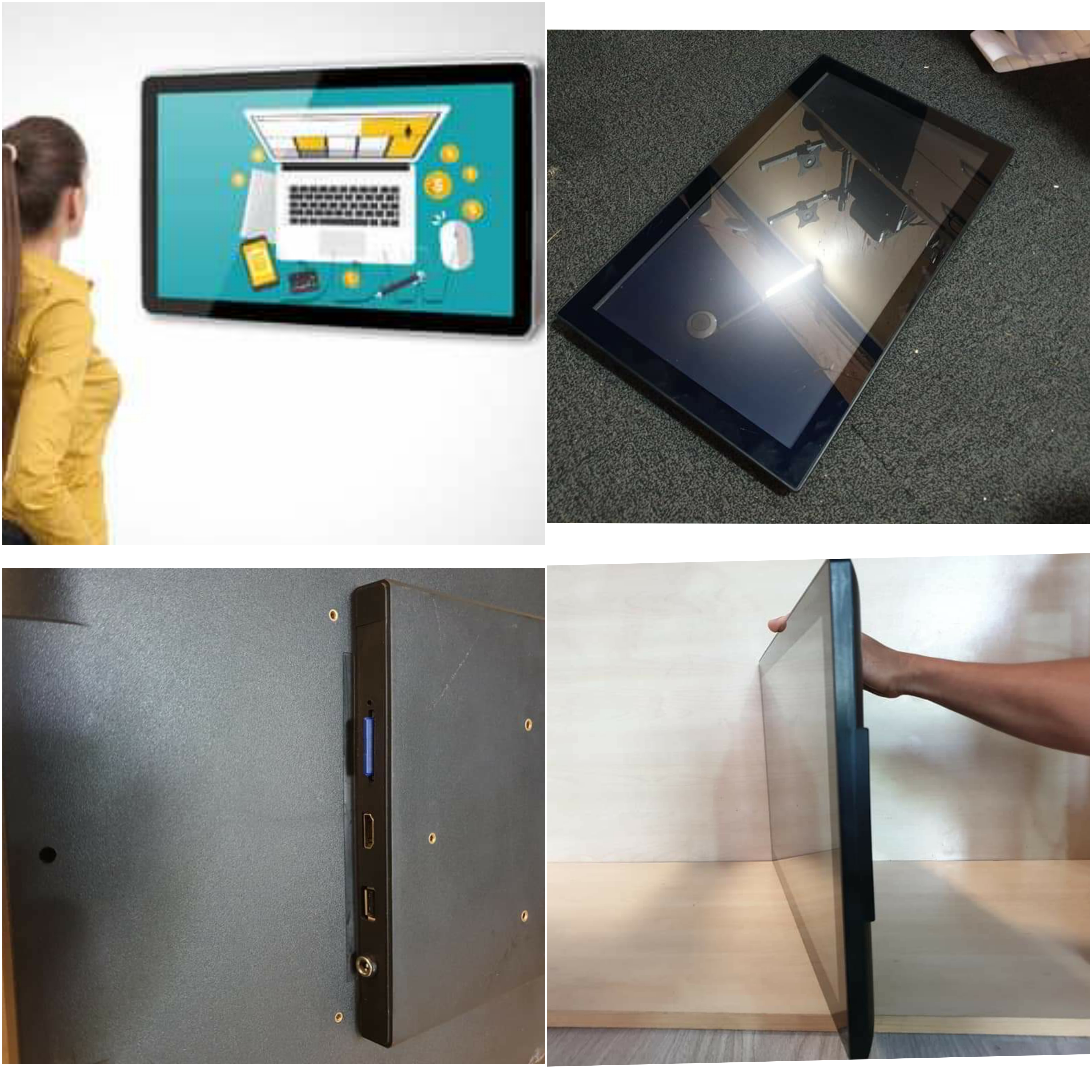 LCD ดิจิตอลโฆษณาบอร์ดจอแสดงผล ขนาด 24 นิ้ว มือสอง