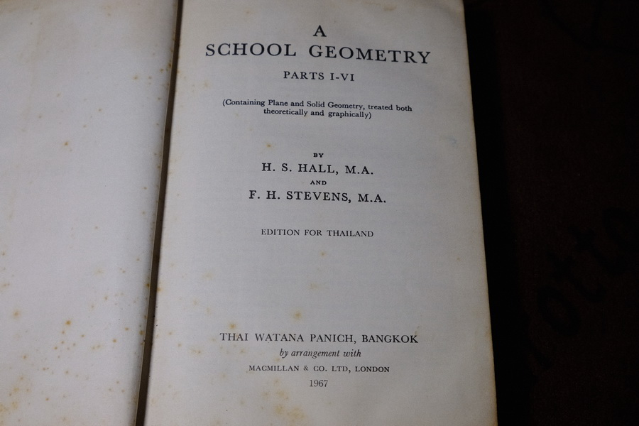 A School Geometry Part 1-6 by H.S.HALL & F.H.STEVENS ปกแข็ง ปี 1967