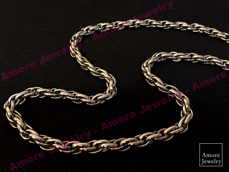 Round Spiral Necklace - สร้อยคอลายเกลียวเพชรกลม 7.0mm