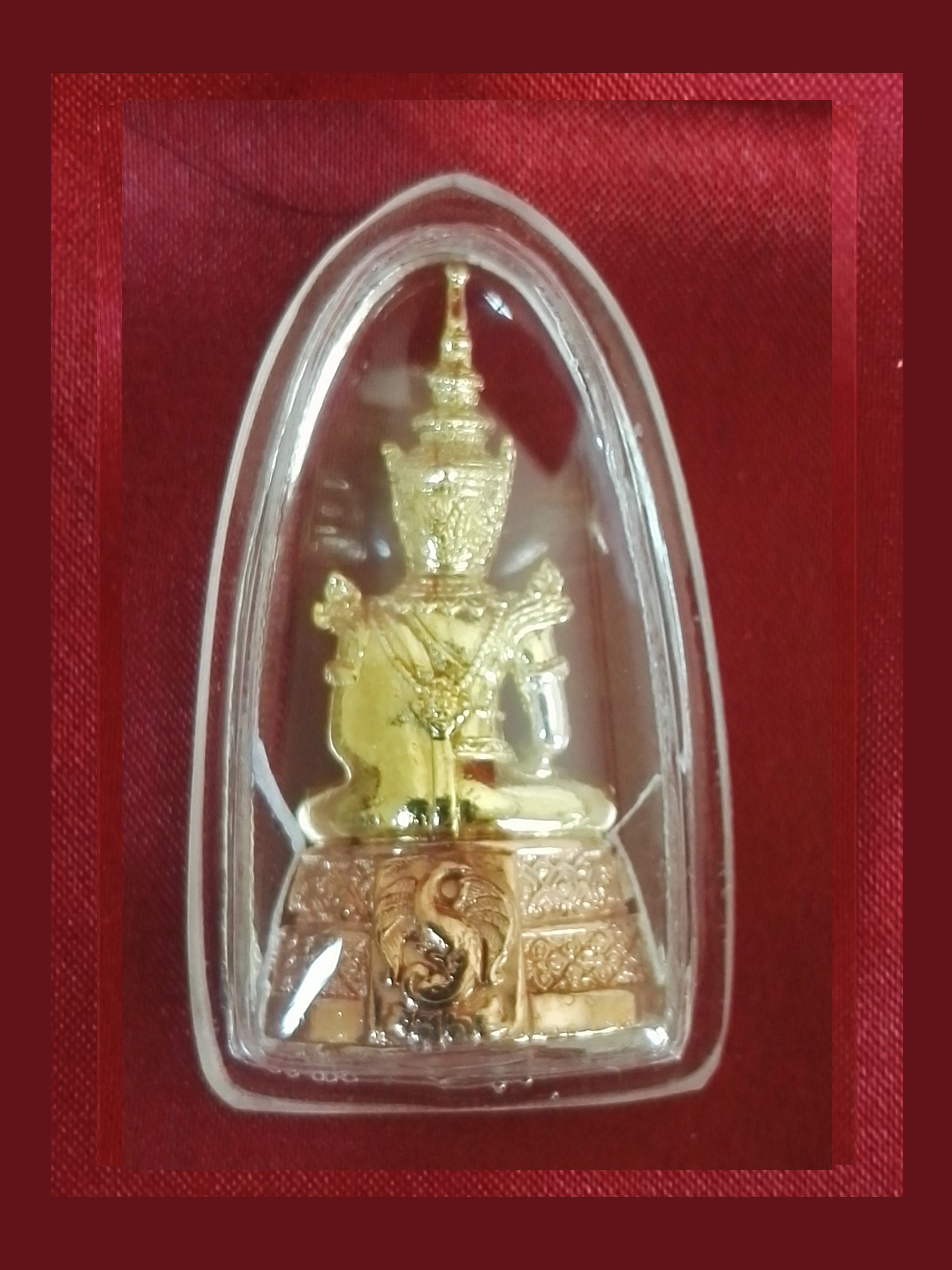 พระแก้วมรกตฤดูร้อน กรมสรรพสามิต เนื้อเงิน ชุบ 3 กษัตริย์