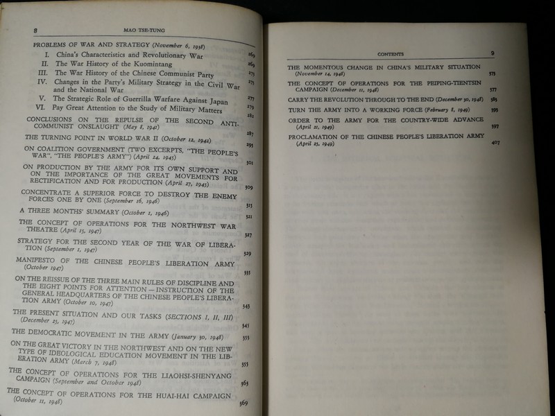 สรรนิพนธ์ เหมอเจ๋อตุง Selected Military Writings of MAO TSE-TUNG . copyright 1968