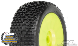 Bow-Tie (M2) 1:8 Buggy Tires Mounted on V2 Yellow Wheels (2Pcs.)