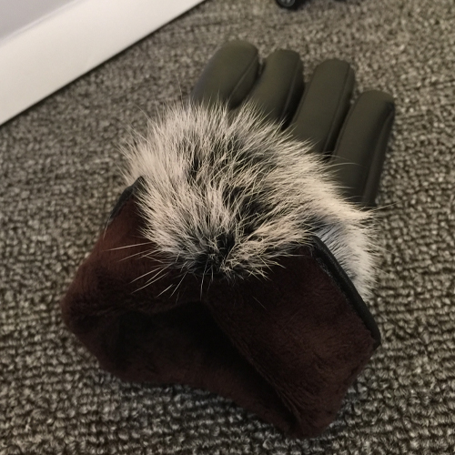 พร้อมส่ง - ถุงมือหนังทัชสกรีน GT130 (สีดำ)