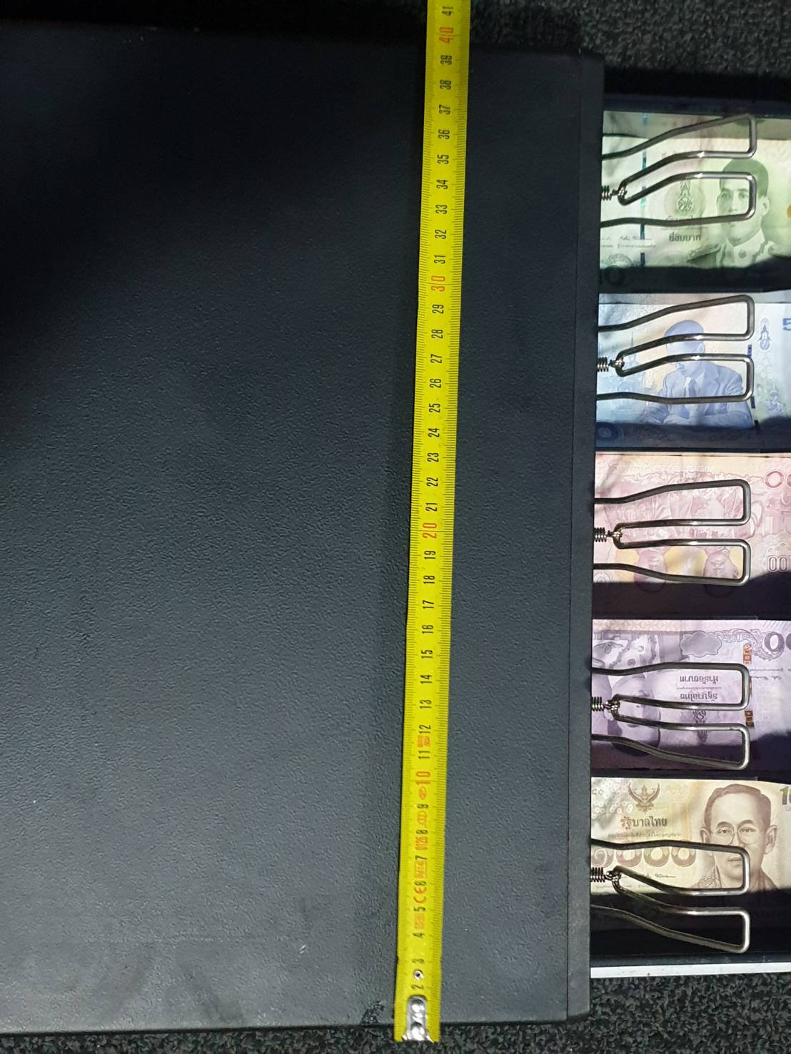ลิ้นชักเก็บเงิน ลิ้นชักเก็บเงินสด5ช่องธนบัตร 5ช่องเหรียญ เกะเก็บเงินสด Cash drawer PG-3000
