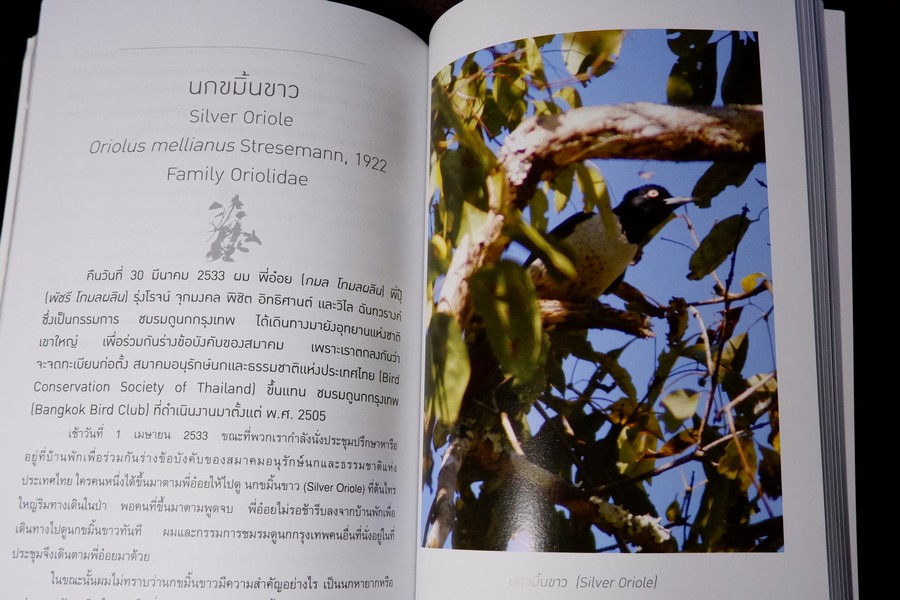 นกไทย ในบันทึกเเละความทรงจำ โดย สุธี ศุภรัฐวิกร พิมพ์ 1000 เล่ม ปี 2558