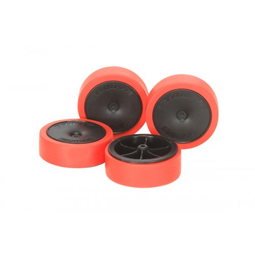 Hard Large Dia Low-Profile Tire & Carbon Wheel Set (For Super X&XX Chassis).