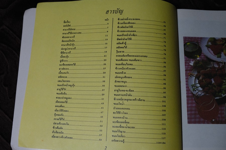 ของว่าง ของหวาน เเละอาหารมังสวิรัติ โดย อ.วันดี ณ สงขลา หนา 134 หน้า ปี 2529
