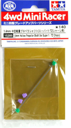 1.4mm Hollow Propeller Shaft (For Super 1 / TZ Chassis).