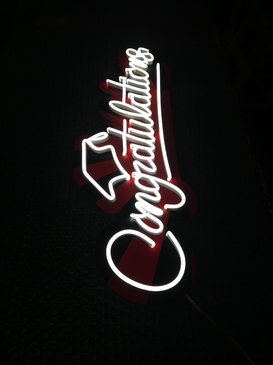 ไฟดัดนีออนเฟล็ก congratulations 21x33 cm