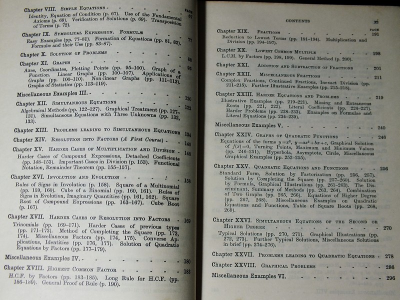 A School Algebra with answer by H.S.HALL & Key to HALL'S School Algebra by L.W.GRENVILLE ปกแข็ง 2 เล่ม ปี 1970 / 1956