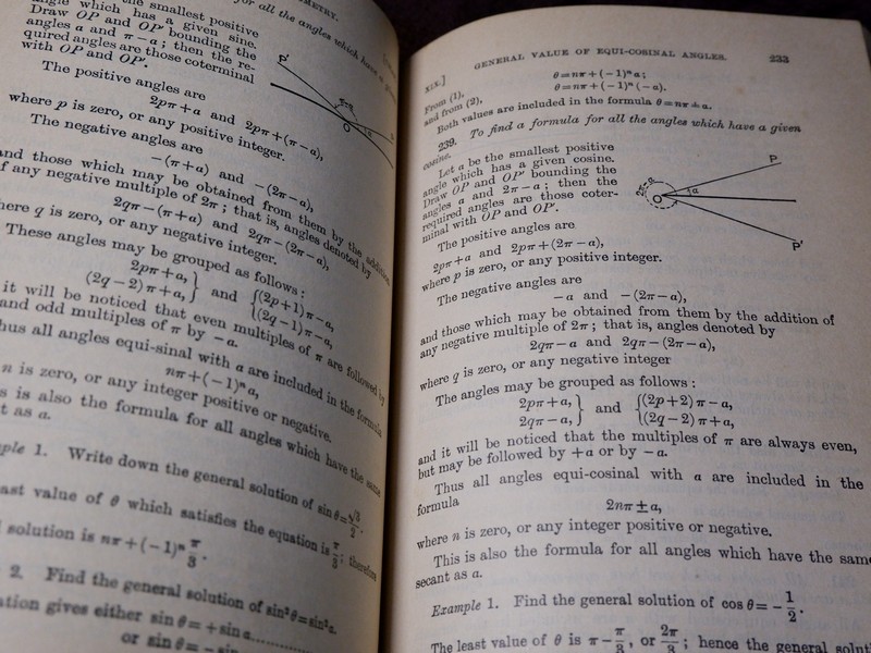 Elementary Trigonometry by HALL & KNIGHT ปกแข็ง ปี 1959