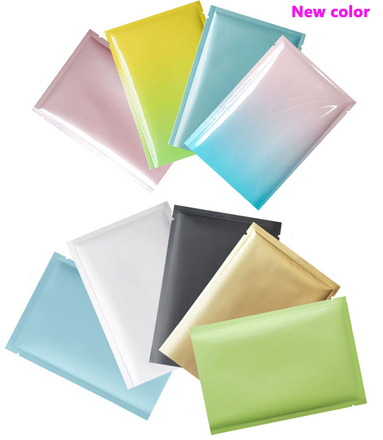 ถุงแบนฟอยล์สีพาสเทล ซีล 3 ด้าน (เมทัลไลท์)