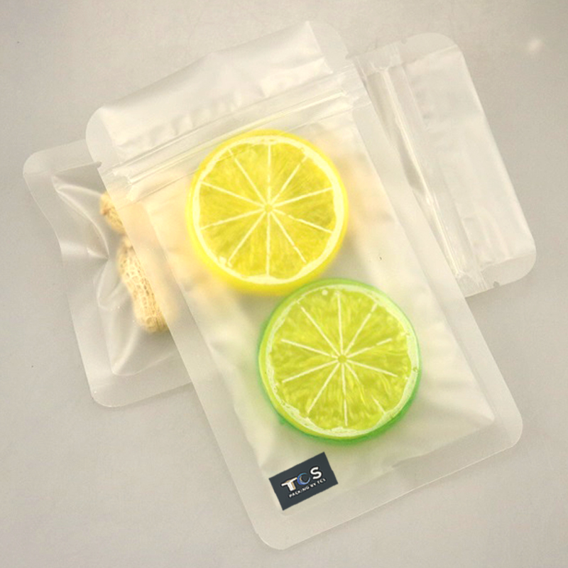 ถุงพลาสติกขุ่น ซิปล็อคตั้งไม่ได้ (ก้นแบน)