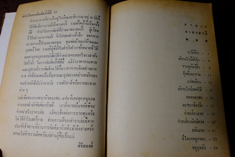 อาหารนานาชาติ โดย ศิริอนงค์ ปกแข็ง 463 หน้า ปี 2516