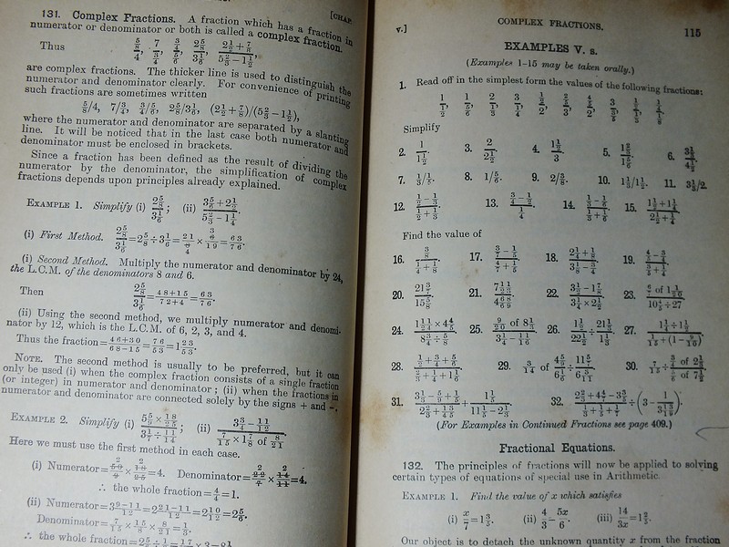 A School Arithmetic by H.S.HALL & F.H.STEVENS ปกแข็ง 550 หน้า ปี 1959