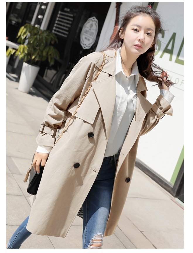 พร้อมส่ง - Trench Coat เสื้อโค้ททรงยาว CT225 (สีเบจ)