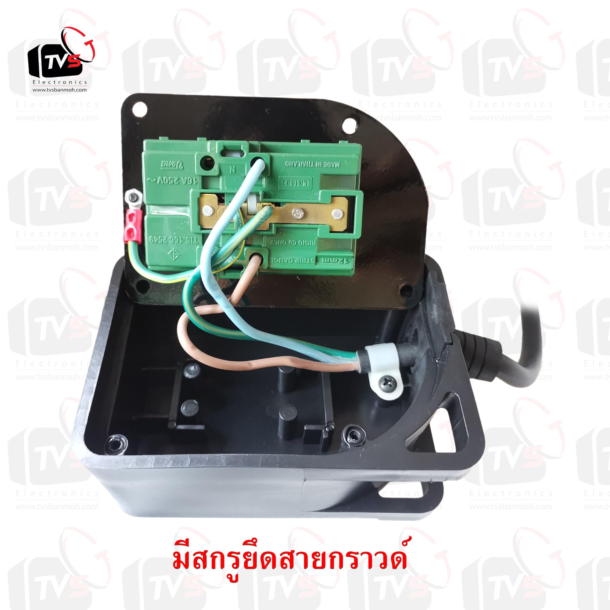 Sentoshi แท้ ปลั๊กพ่วงบล็อกยาง 2133 2ช่อง 3เมตร 16A สายไฟมีกราวด์ 3ขา ใบอนุญาตที่ ท 5224-18/2432 มอก. 2432-2555