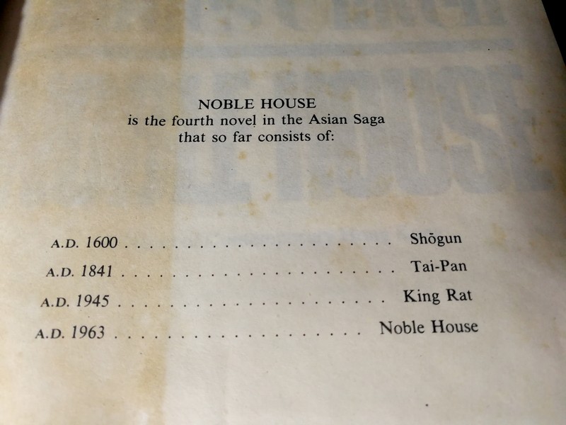 Noble House by James Clavell Hardcover