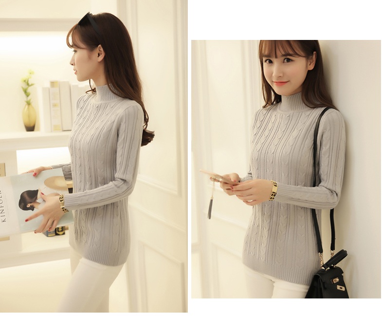 พรีออเดอร์ - เสื้อไหมพรมคอเต่า Pre - ST742 (เทา)