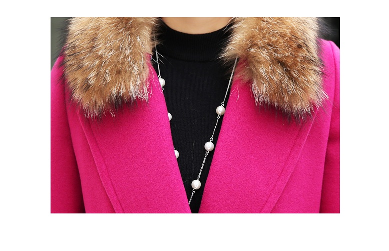 พร้อมส่ง - เสื้อโค้ทผ้าวูลกันหนาว CT162 (สีบานเย็น)