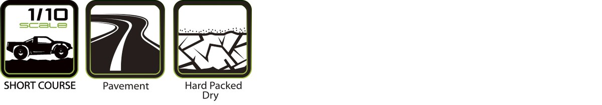 SC-Rocket Tires (Soft Compound), Mounted on Black Rim (2Pcs.)