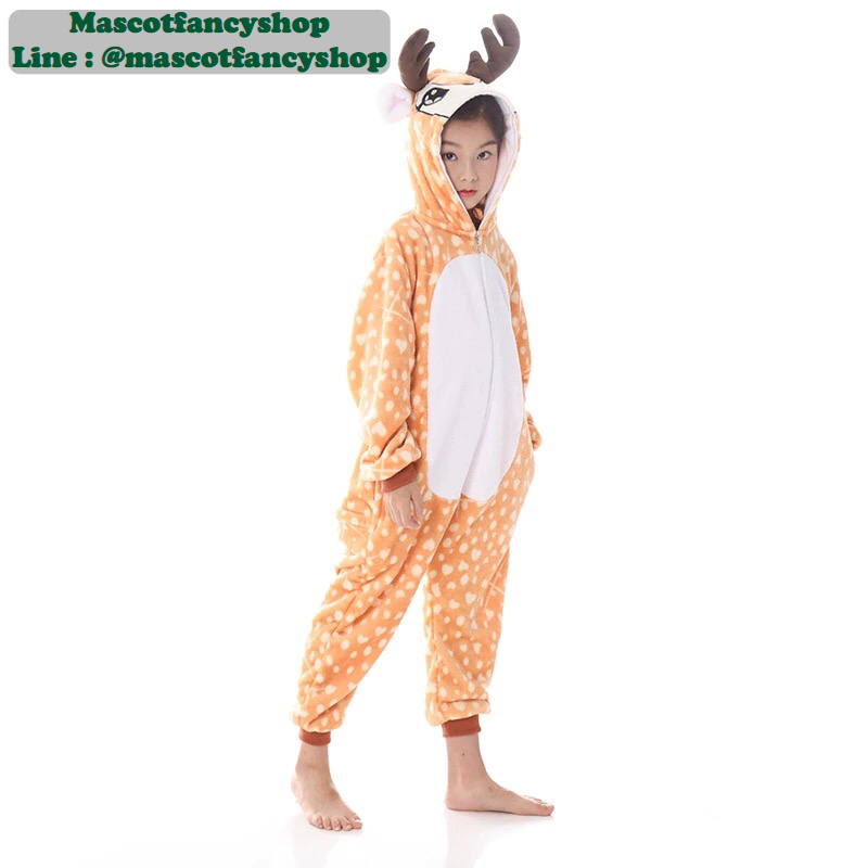 ชุดนอนมาสคอต / แฟนซี เด็ก กวางเรนเดียร์ (reindeer)