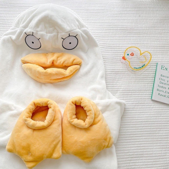 ชุดมาสคอต แฟนซี เป็ด อลิซ ,(ชุด +เท้า)