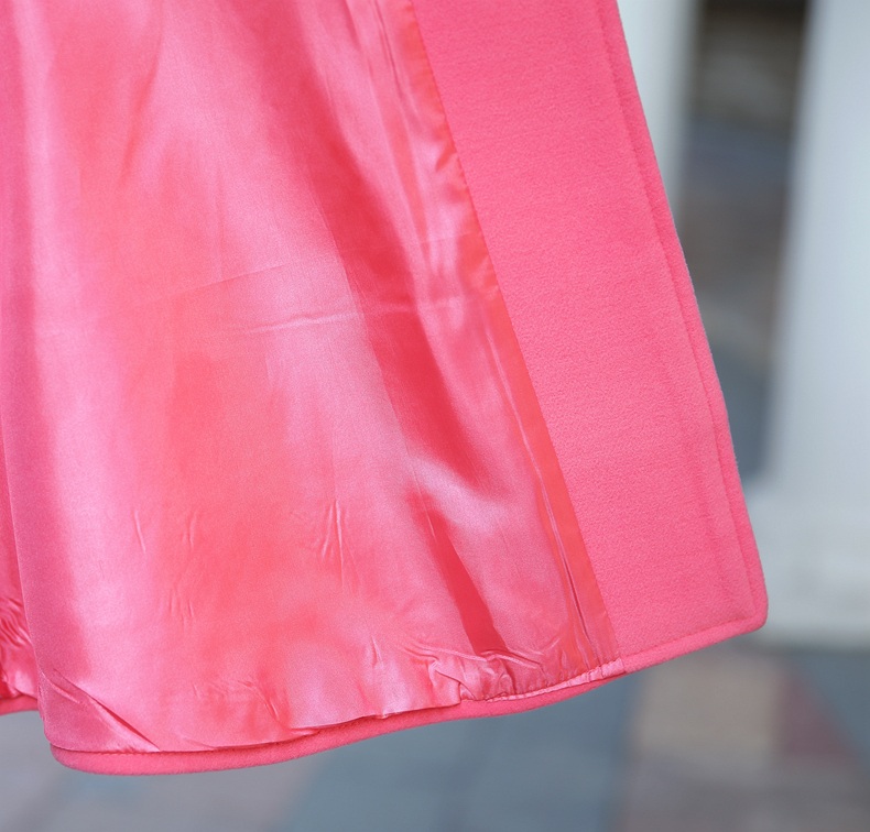 พรีออเดอร์ - เสื้อโค้ทผ้าวูลกันหนาว Pre - CT670 (สีชมพูบานเย็น)