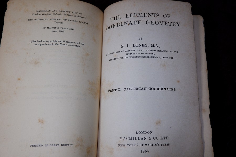 The Element of Coordinate Geometry by Macmillan and Co ., Limited ปี 1955