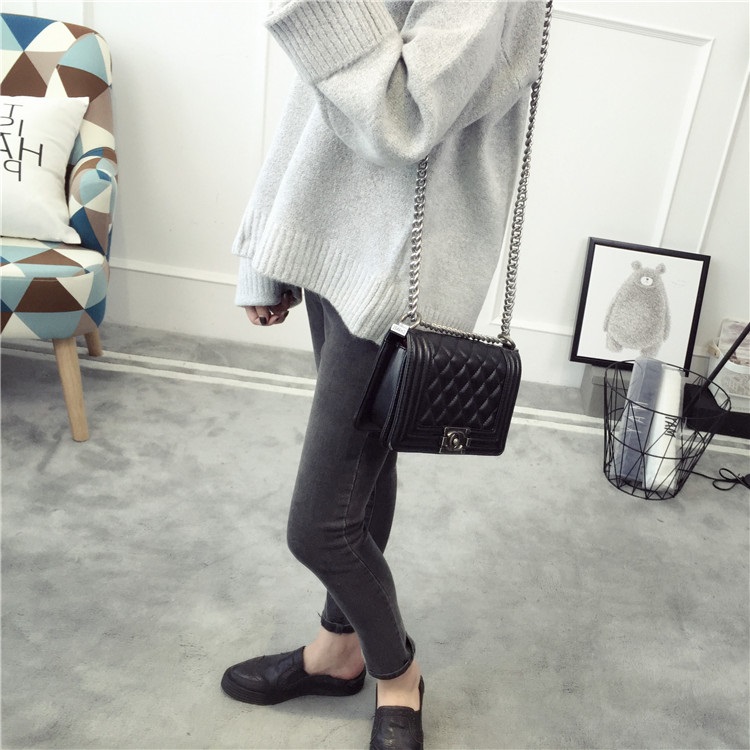 พรีออเดอร์ - เสื้อไหมพรมแฟชั่นแขนยาว Pre - ST776 (สีเทาอ่อน)