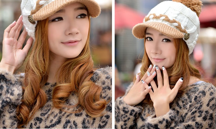 พรีออเดอร์ - หมวกไหมพรม Pre - HT610 (สีขาว)