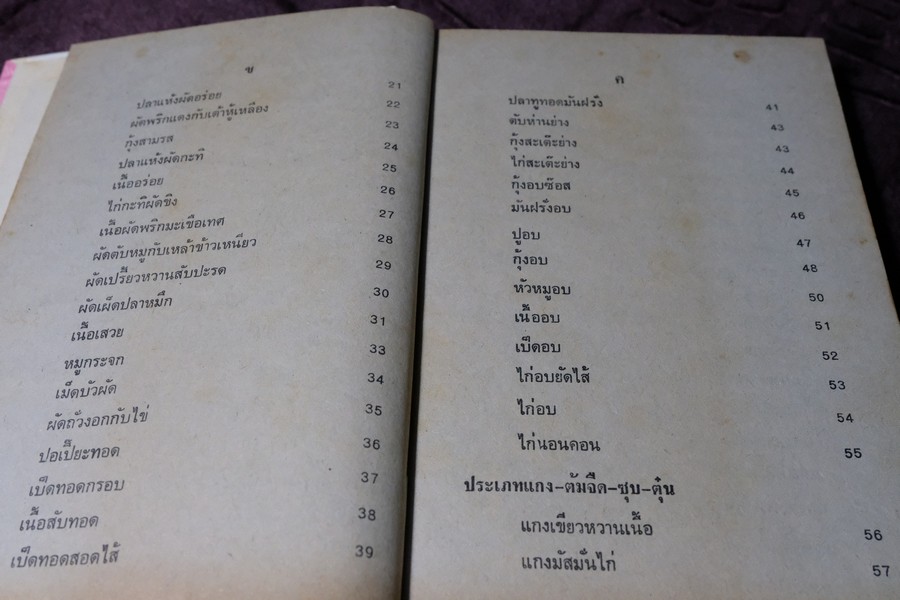 ตำรากับข้าว คาว-หวาน ทิพรส โดย หลานเเม่ครัวหัวป่าก์ จ.จ.ร. ปกเเข็ง 355 หน้า ปี 2521