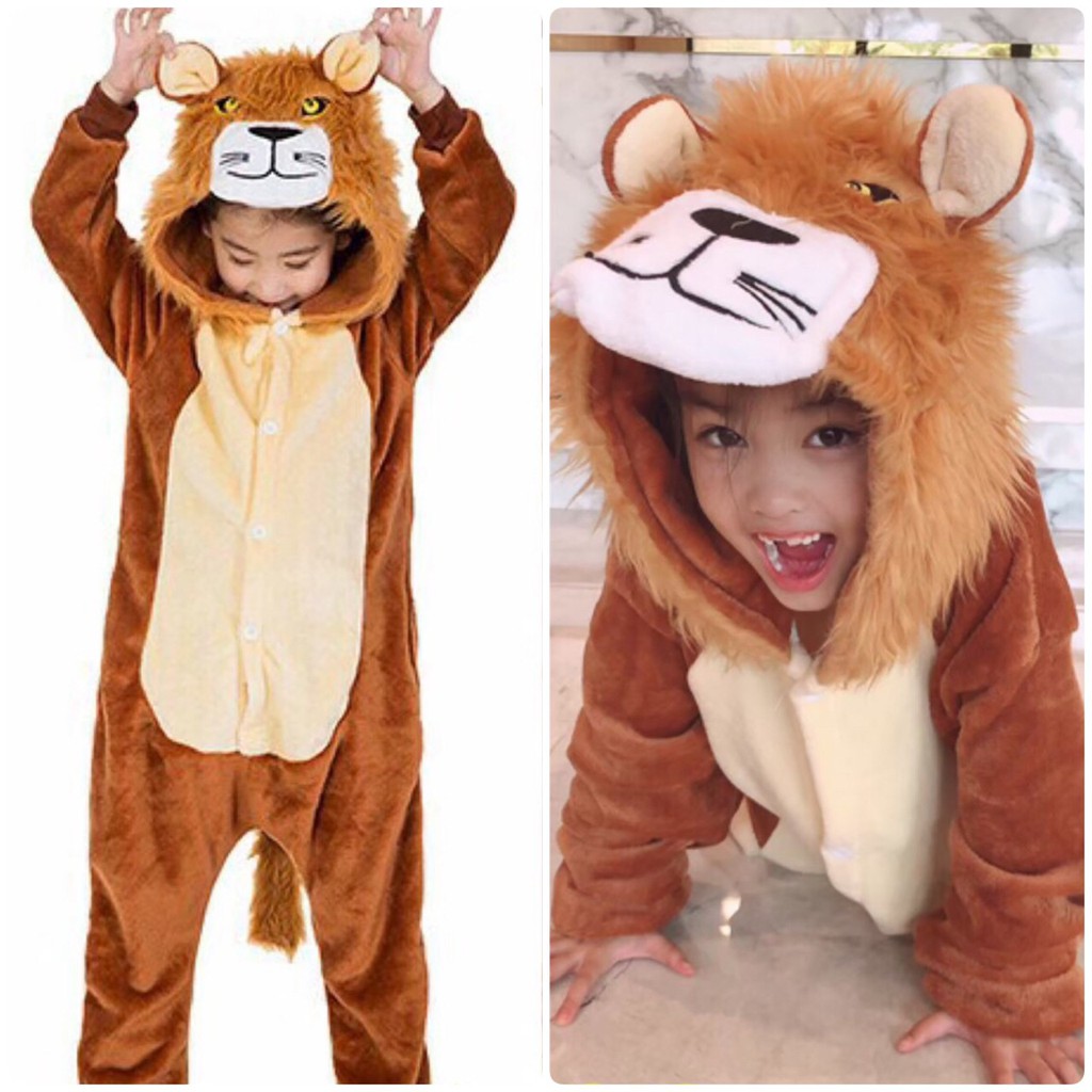 ชุดนอนมาสคอต / แฟนซี เด็ก สืงโต Lion